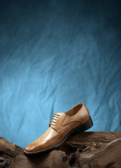 close up shot of a man shoe
