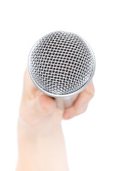 Silver microphone
