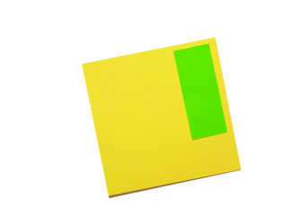Yellow and green paper for records