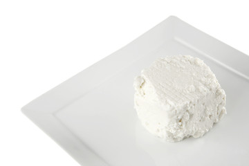 light cheese on plate