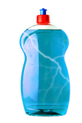 color bottle of clean soap