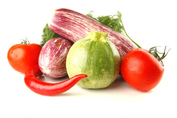 uncooked raw vegetables