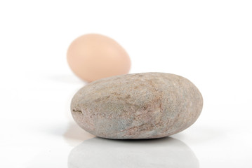 Fototapeta na wymiar stone with egg