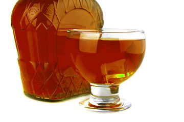 red light wine goblet