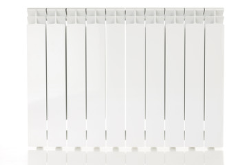 white radiator on white background