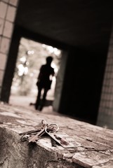 Bunch of keys personifying parting