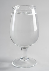 Glass of purified water