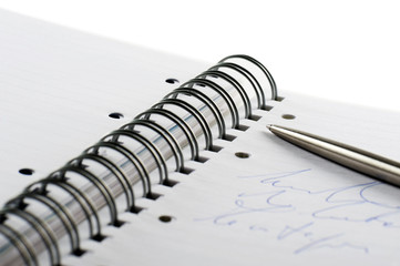 quaderno agenda con anelli e penna