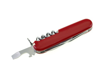 multi purpose pocket knife isolated on white background