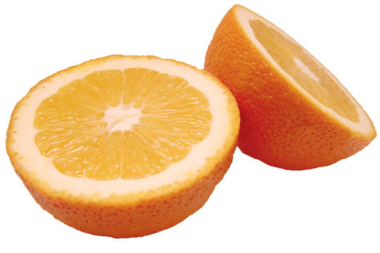 Orance cutted on half