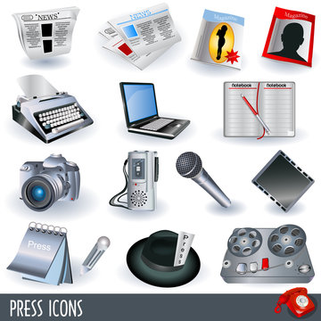 Press icons