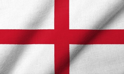 Fototapeta premium 3D Flag of England waving