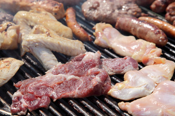 Food, preparing barbecue