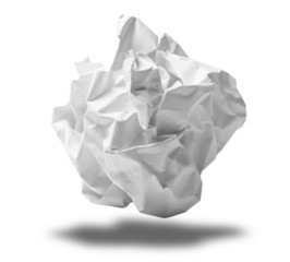 Crumpled paper ball