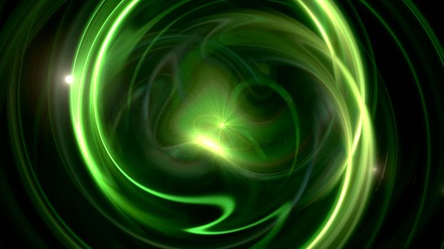 Green abstract background with flares