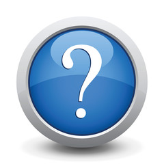 Blue Button. Vector illustration.