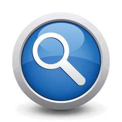 Blue Button. Vector illustration.