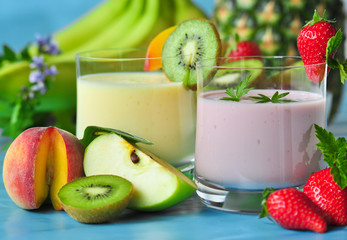 Obstfrischer Trinkjoghurt