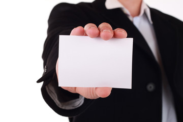Schild in der hand