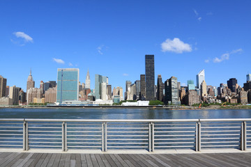 Obraz na płótnie Canvas Midtown Manhattan Skyline na Clear Day Niebieski, Nowy Jork
