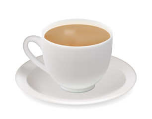 Tea or coffee cup. Vector illustration
