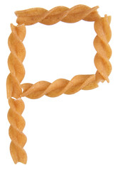 italian pasta forming font symbol p