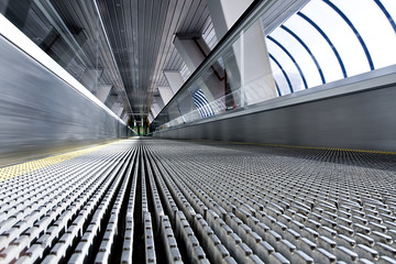 fast moving escalator