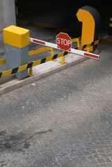 Public car parking entrance barrier