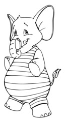 Elefant, Eis, Sommer, Strand, Freibad, Badeanzug, Hitze