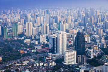 Fototapeta na wymiar city skyline, bangkok