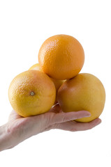 oranges in one hand