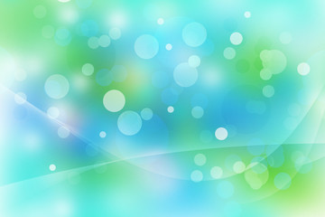 Abstract lines circles blue green background