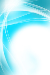 Abstract white lines blue background