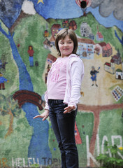 Fototapeta premium happy girl outdoor