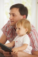 Father with little daughter