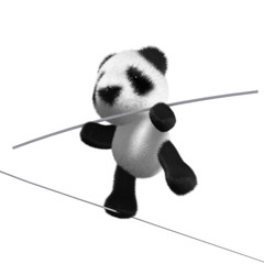 3d Teddy on tightrope © Steve Young