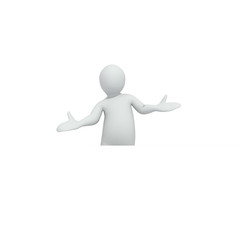 Animation of a white man making signs