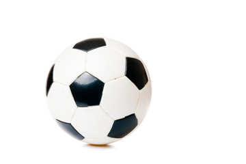 Fototapeta premium black and white soccer ball isolated on the white background