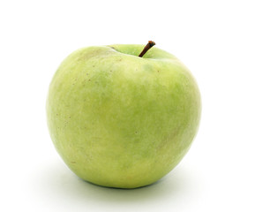 single apple isolated on white.