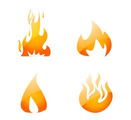 Fire Icons set vector