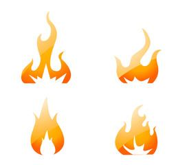 Fire Icons set vector