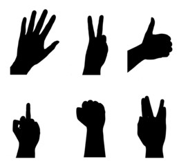 hand signals, gestures