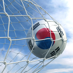 Soccerball in net