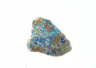 Azurite over white