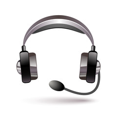 headphone icon with shadow