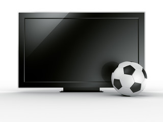 TV with soccerball