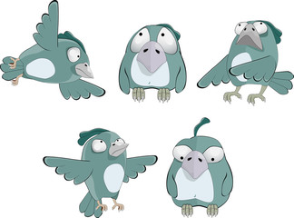Naklejka premium Ridiculous sparrows