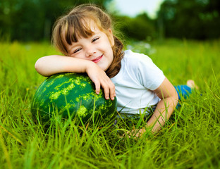 girl with water-melon