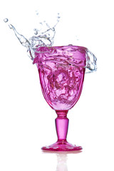 water splash in glass