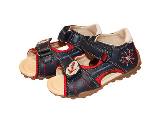 Детские сандали на белом фоне